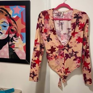 Express floral bodysuit NWT